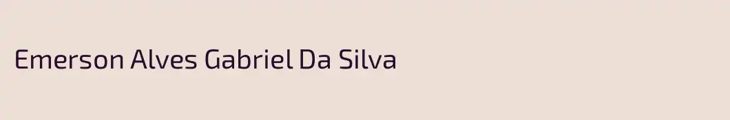 Emerson Alves Gabriel Da Silva